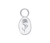 Chrysanthemum Birth Flower Silver Charms CH-345
